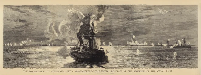 The Bombardment of Alexandria, 11 July 1882, Position of the British Ironclads at the Beginning of the Action, 7 AM